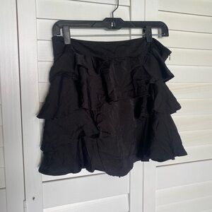 Black ruffle dress skirt